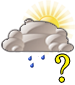 Mostly cloudy with a chance of a shower Mostly cloudy with a chance of a shower
