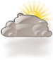 Mostly cloudy with patches of light fog Mostly cloudy with patches of light fog
