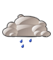 Cloudy with light rain Cloudy with light rain