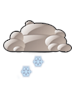 Cloudy with moderate snow Cloudy with moderate snow