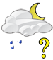 Partly cloudy with a chance of a shower Partly cloudy with a chance of a shower